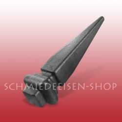 Zierspitze aus Spezialguss - "Monolith" mit Vierkantsockel - Sockel 16 x 16 mm