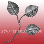 Rosenzweig mit 3 Blättern - Schmiedestahl - in 2 Größen