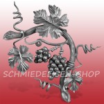 Zierelement "Weinbogen" mit Trauben, Laub und Zweigen, 380 x 450 mm - rechts