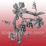 Zierelement "Weinbogen" mit Trauben, Laub und Zweigen - 380 x 450 mm - links