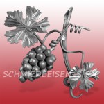 Wein-Ast mit Traube, 2 Blättern und Zweigen - 250 x 330 mm - linke Seite