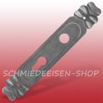 1 Satz Schlossblenden - Stahl, strukturgeprägt - 260 x 50 mm - Bohrabstand 72 mm